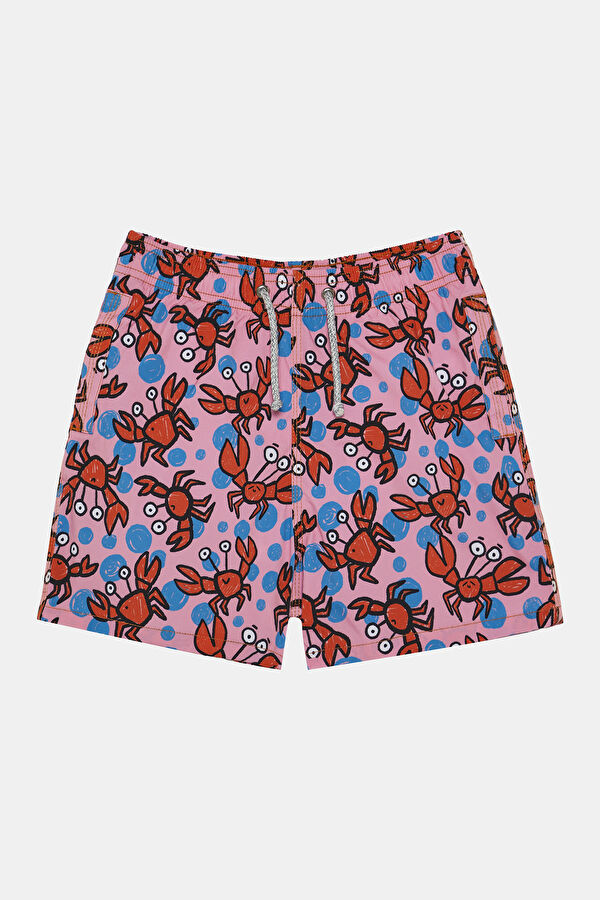Pink Patterned Kids Swimsuit
