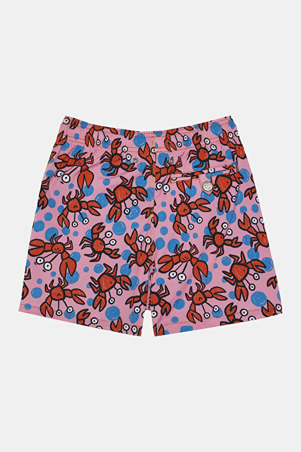 Pink Patterned Kids Swimsuit 2