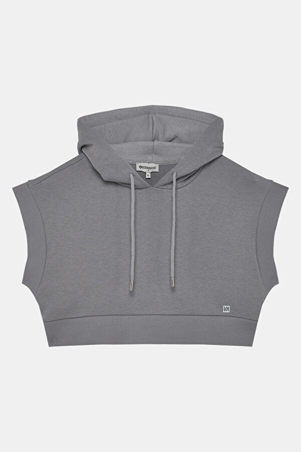 Grey Hooded Women's Sweatshirt 3