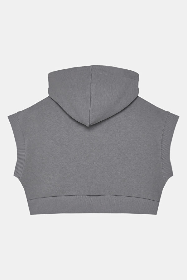Grey Hooded Women's Sweatshirt 4