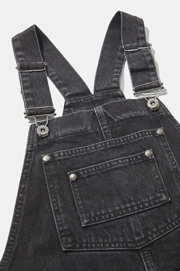 Dark Gray Denim Women's Jumpsuit 3