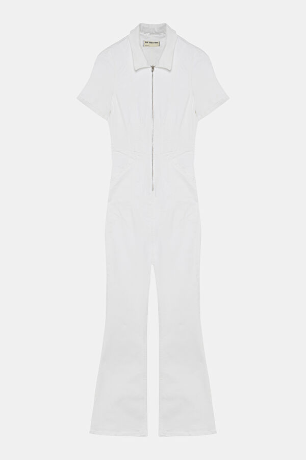 Jayde Flare White Jumpsuit