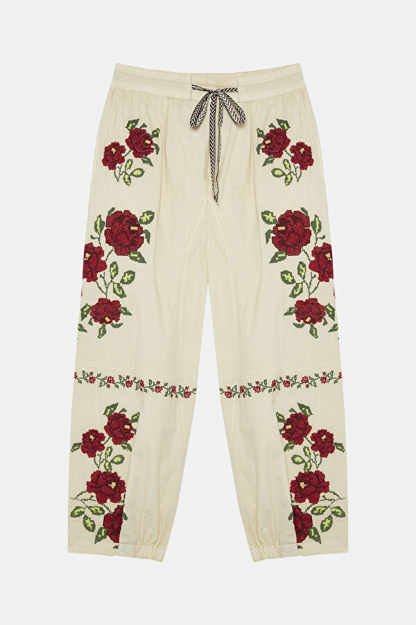 Outlet Women Free People Relax Mold Ecru Wide Leg Trousers