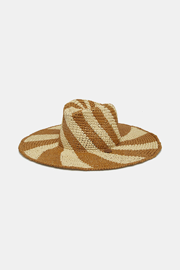 Brown Design Filled Viscose Hat