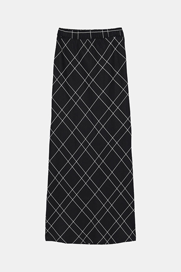 Black Patterned Women's Skirt 4