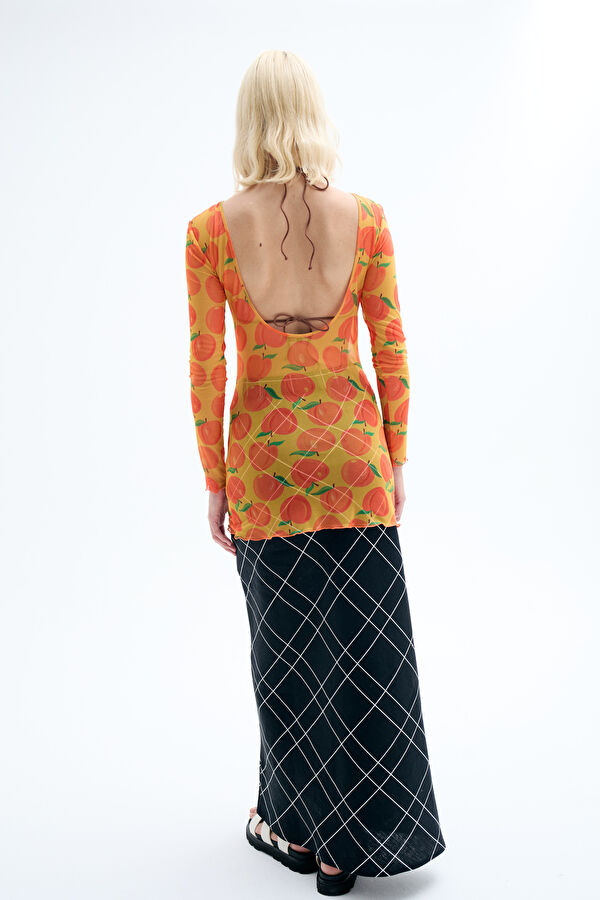 Black Patterned Women's Skirt 2