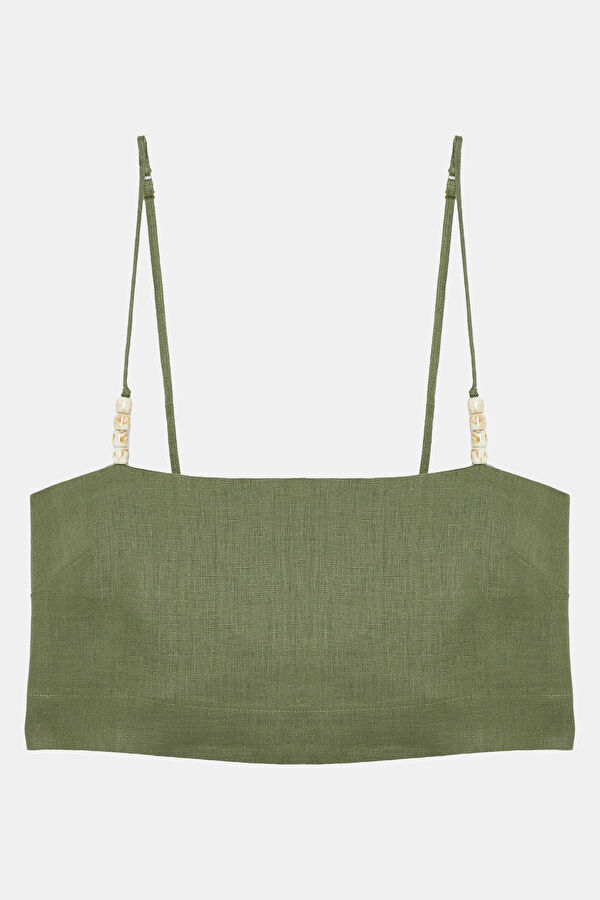 Green Strappy Women's Blouse