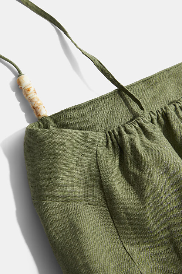 Green Strappy Women's Blouse 3