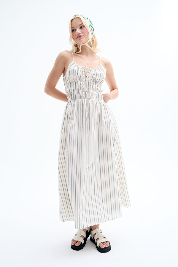 White Patterned Maxi Dress
