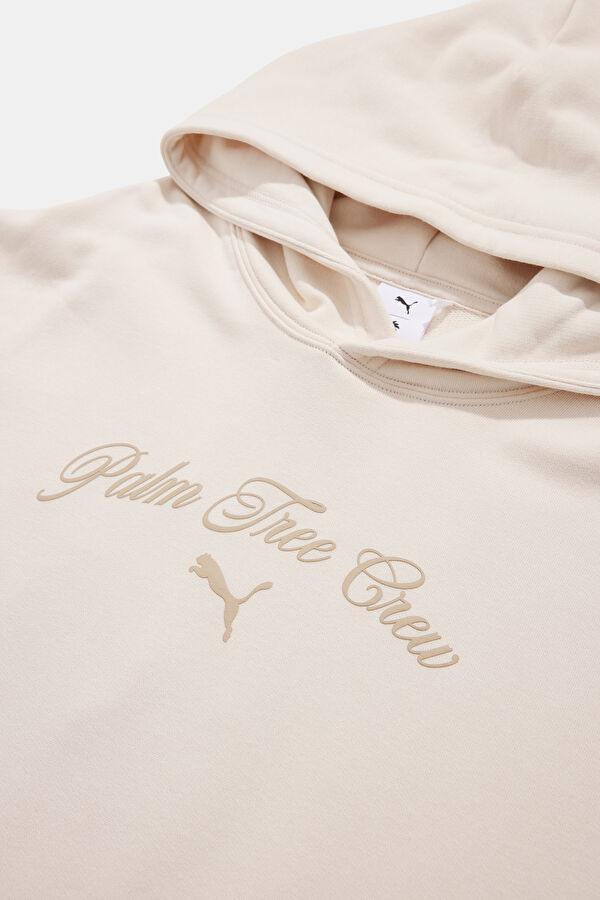X Ptc Graphic Cream Hooded Women's Sweatshirt 3