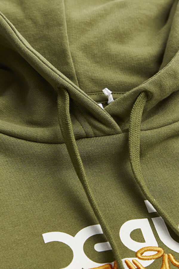 Haki Kapüşonlu Kadın Sweatshirt 5