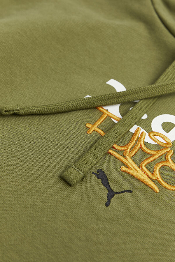 Haki Kapüşonlu Kadın Sweatshirt 7