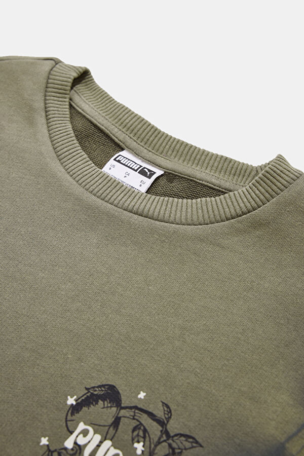 Koyu Gri Bisiklet Yaka Kadın Sweatshirt 3