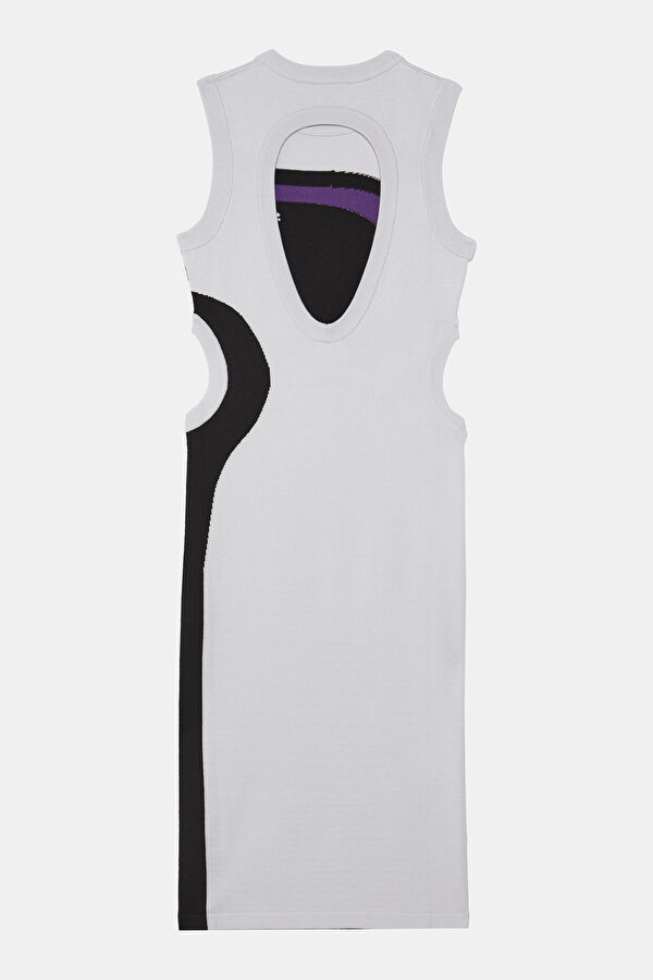 Black Gradient Pattern Midi Women's Dress 4