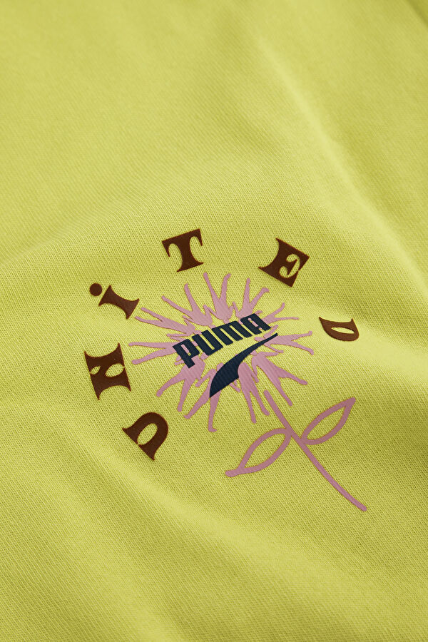 Relax Kalıp Sarı O Yaka Baskılı T-Shirt 5