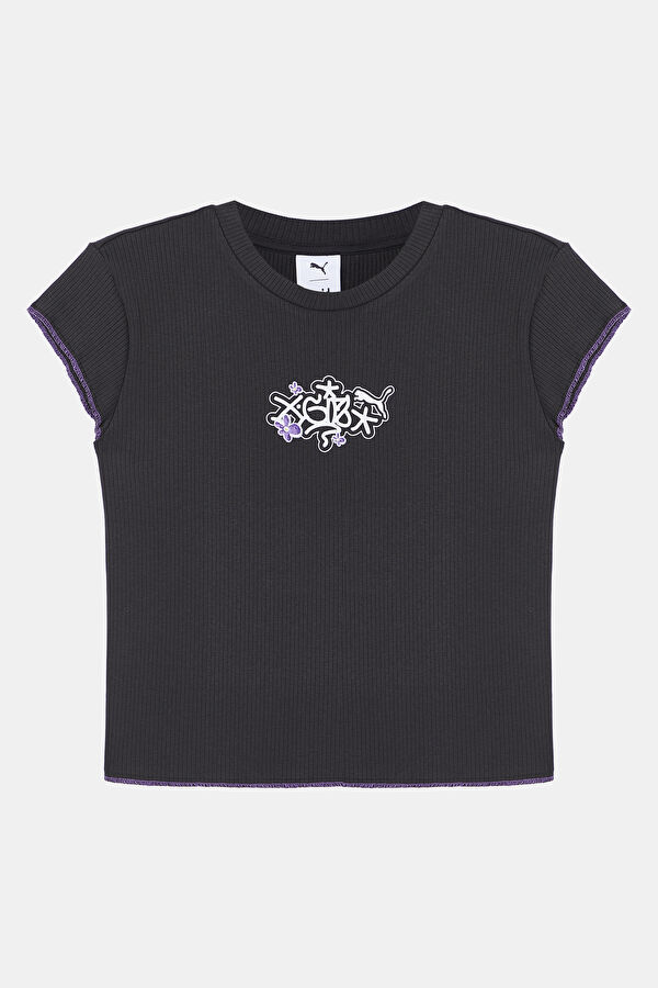 Siyah Bisiklet Yaka Kadın T-Shirt 3