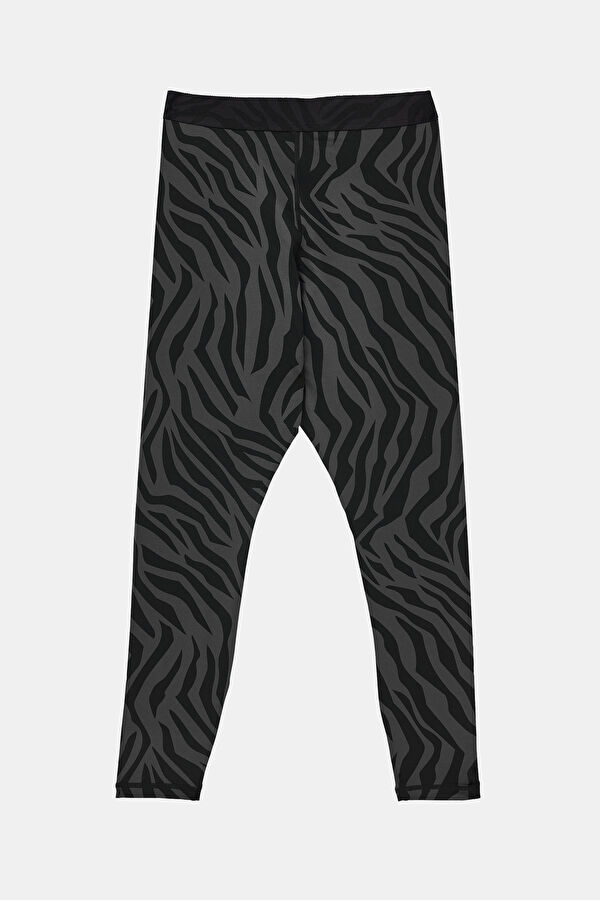 Animal Remix Siyah Desenli Tayt 2