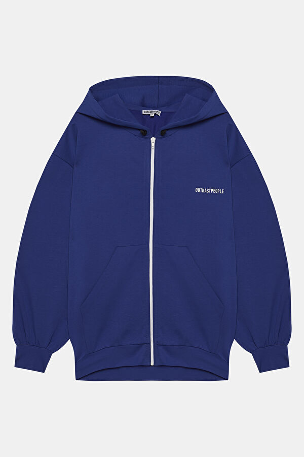 Blue Oversize Hooded Men's Sweatshirt 4