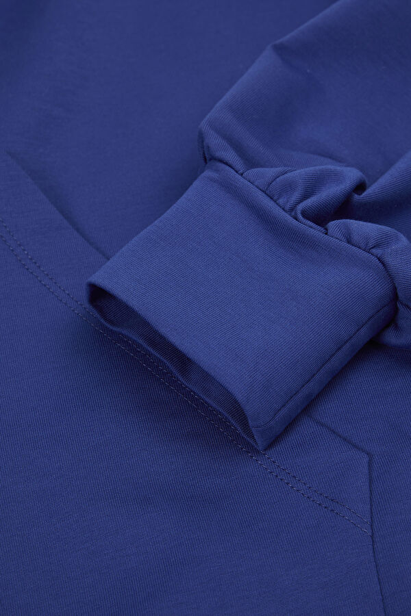 Blue Oversize Hooded Men's Sweatshirt 7