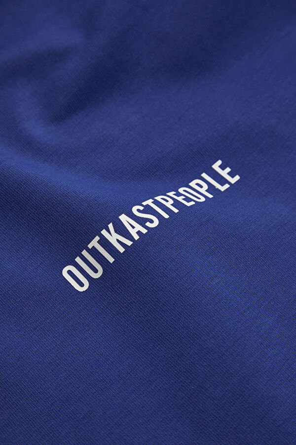 Blue Oversize Hooded Men's Sweatshirt 8