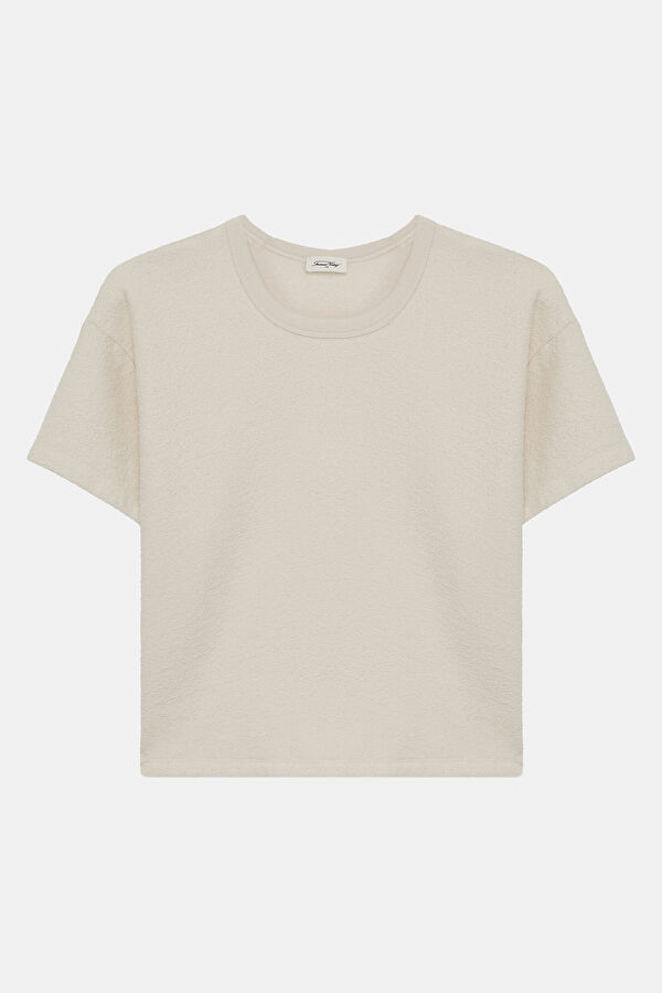 Ekru V Yaka T-Shirt