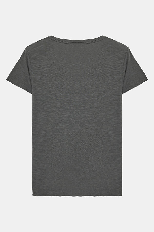 Siyah Kayık Yaka T-Shirt 2