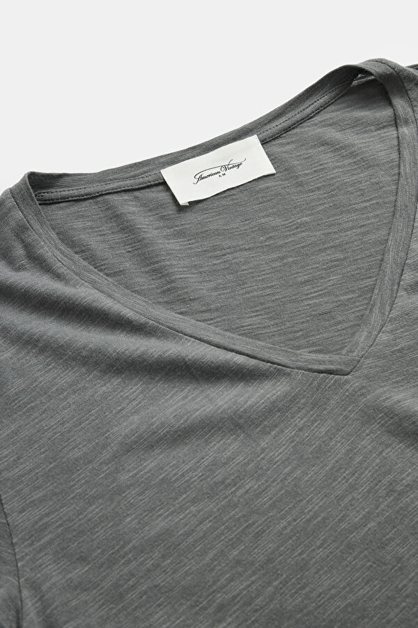 Siyah Kayık Yaka T-Shirt 3
