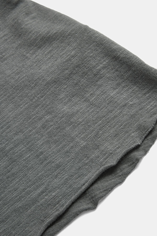 Siyah Kayık Yaka T-Shirt 4