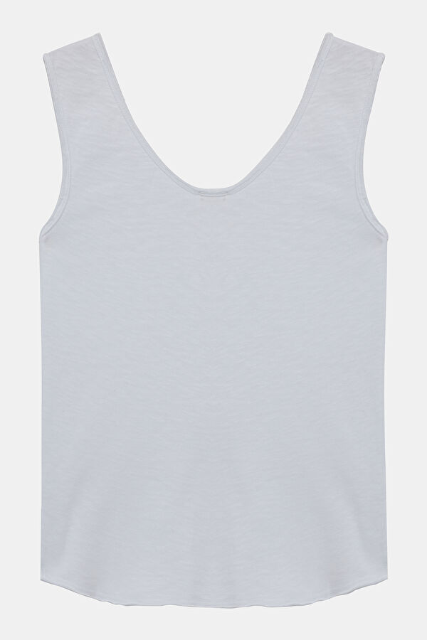 Beyaz V Yaka T-Shirt 2