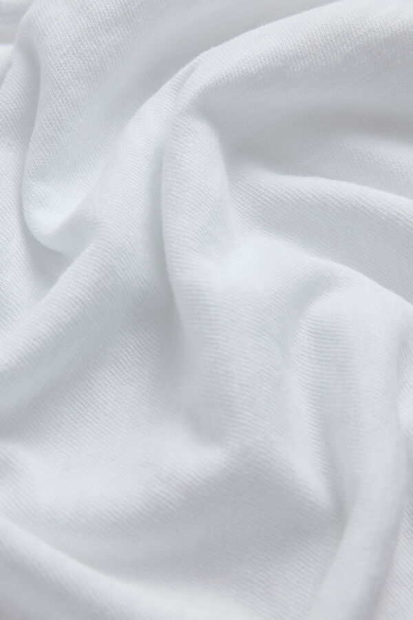 Beyaz V Yaka T-Shirt 3