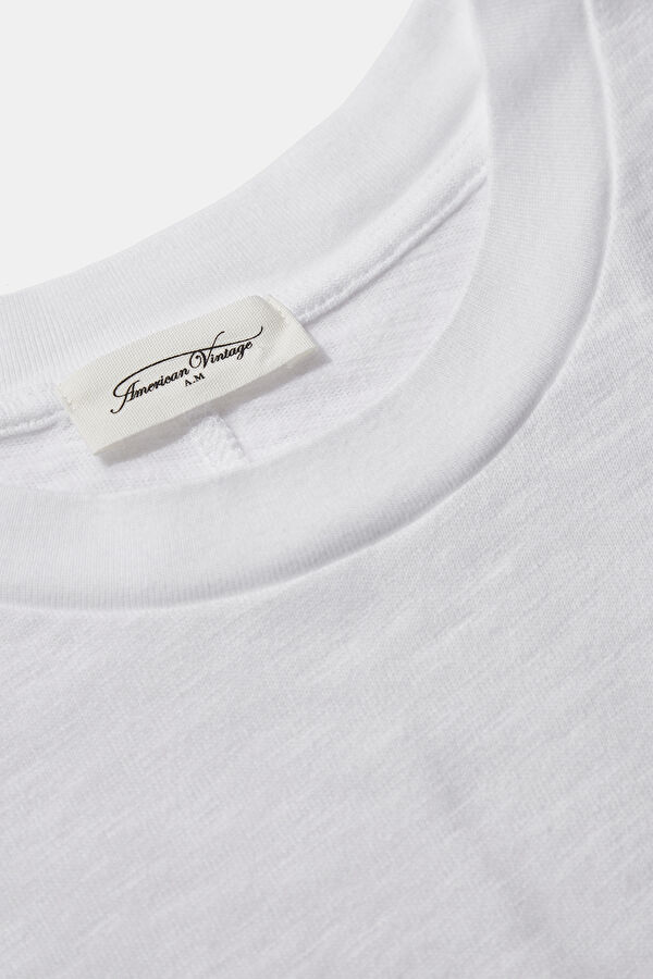 Beyaz Bisiklet Yaka T-Shirt 3