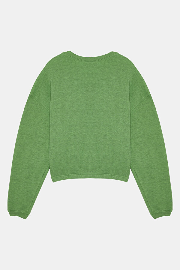 Yeşil Kayık Yaka T-Shirt 2
