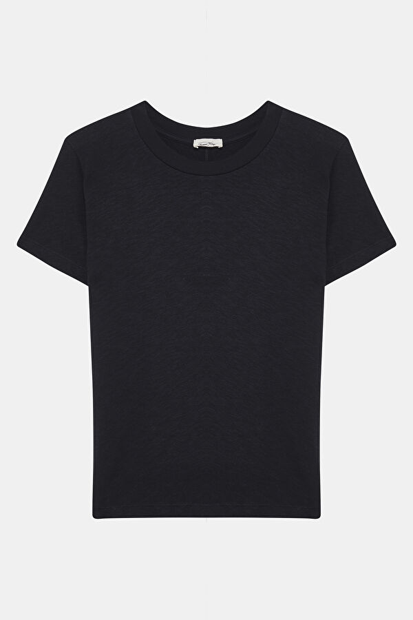 Siyah Bisiklet Yaka T-Shirt
