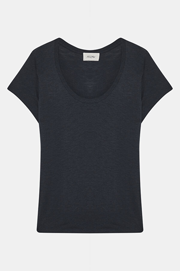 Lacivert V Yaka T-Shirt