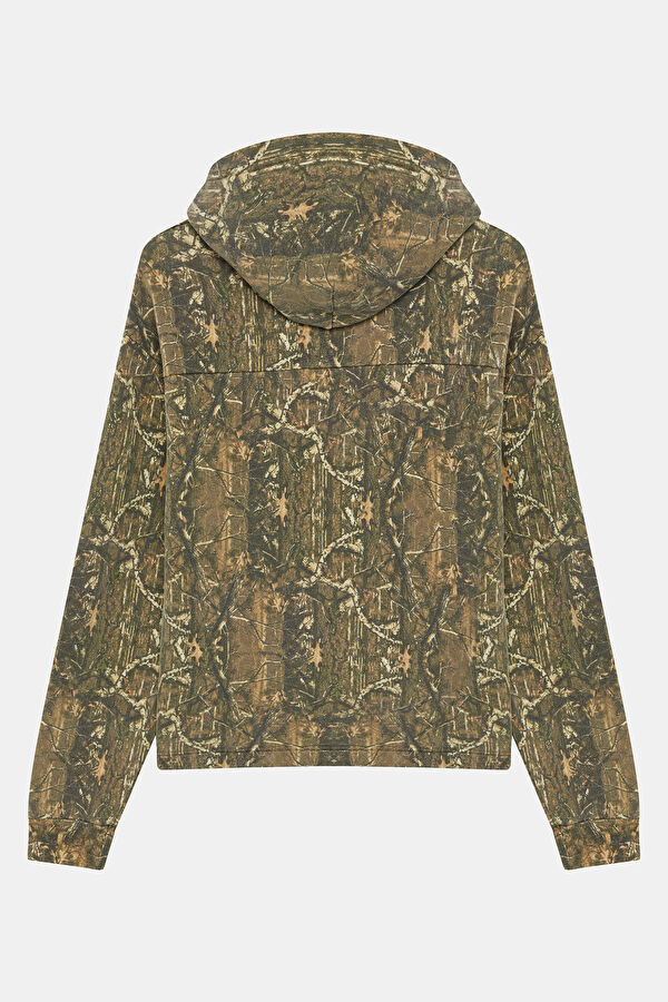 Çok Renkli Relax Kalıp Kapüşonlu Erkek Sweatshirt 2