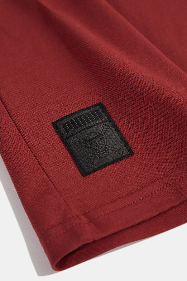 X One Piece Graphic Red Crew Neck Printed T-Shirt 5