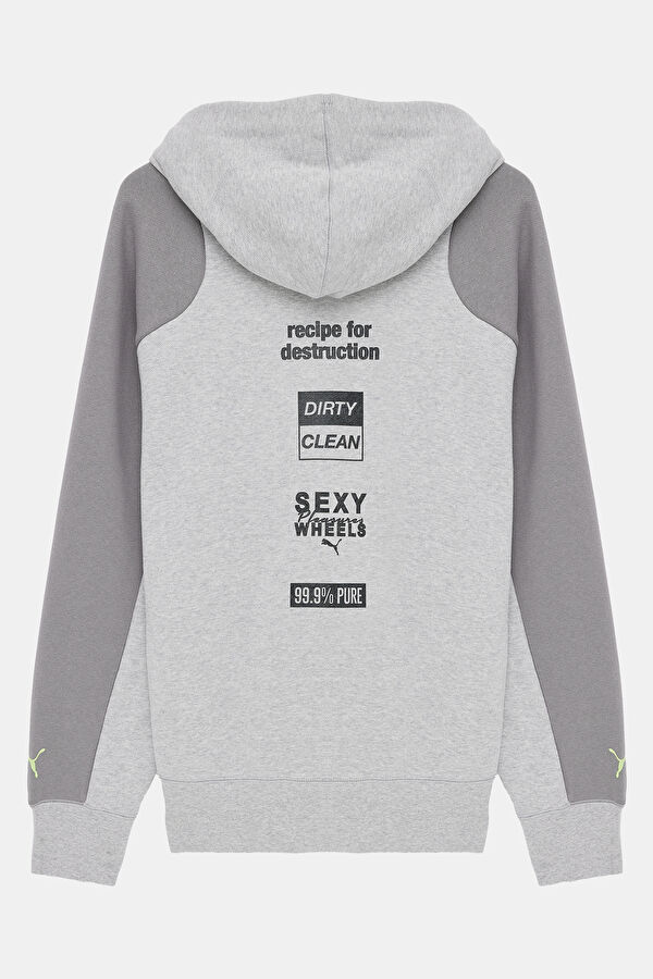 X Pleasures Gri Relax Kalıp Kapüşonlu Erkek Sweatshirt 2