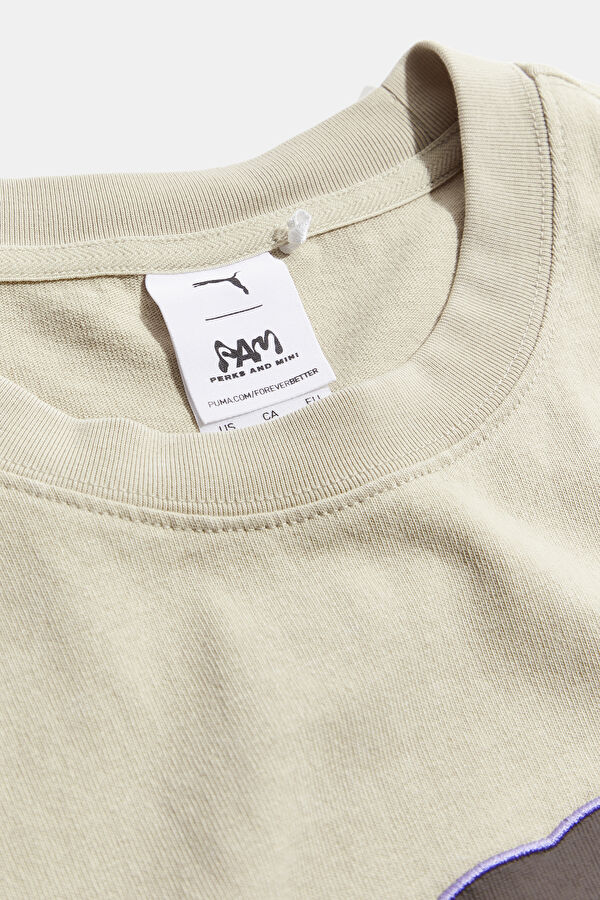 X Perks And Mini Beige Crew Neck Printed T-Shirt 3