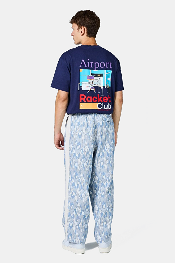 Relax Kalıp Mavi Bol Paça Erkek Pantolon 3