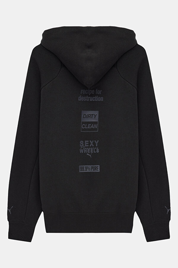 X Pleasures Siyah Relax Kalıp Kapüşonlu Sweatshirt 2