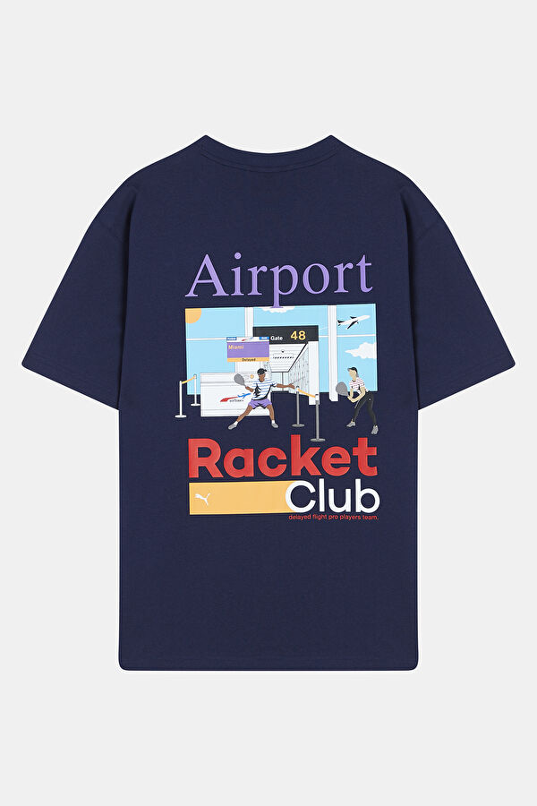 Mavi Bisiklet Yaka Baskılı T-Shirt 2