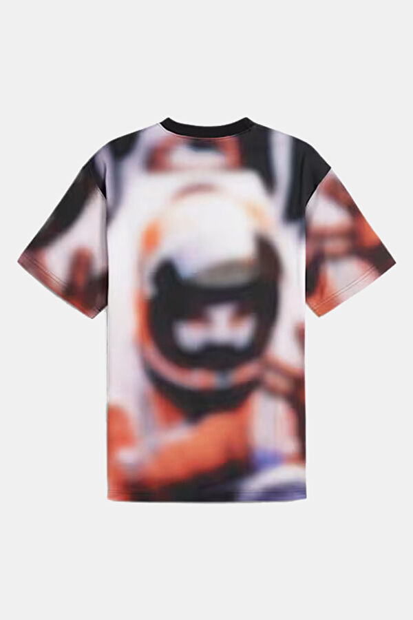 Bisiklet Yaka Desenli Beyaz Erkek T-Shirt 2