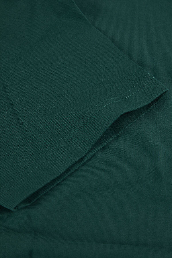Green Crew Neck Printed T-Shirt 4