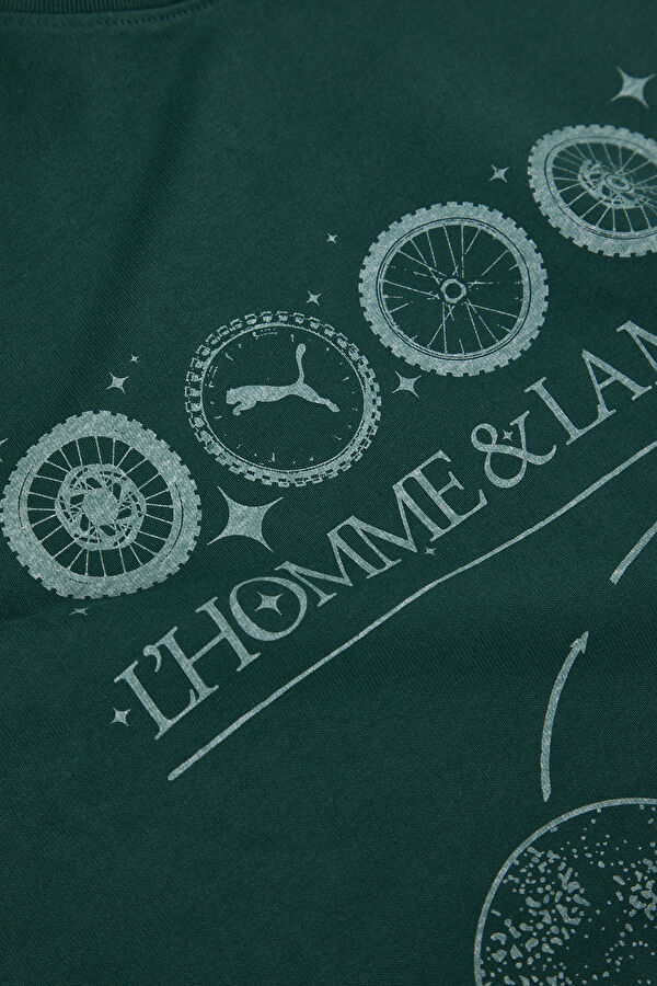 Green Crew Neck Printed T-Shirt 5