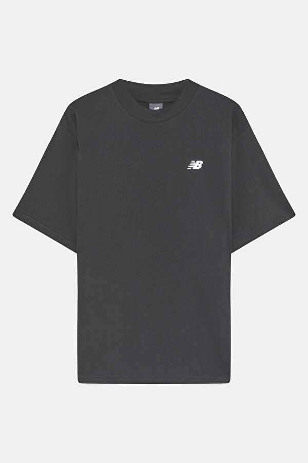 Relax Kalıp Antrasit Bisiklet Yaka Baskılı T-Shirt