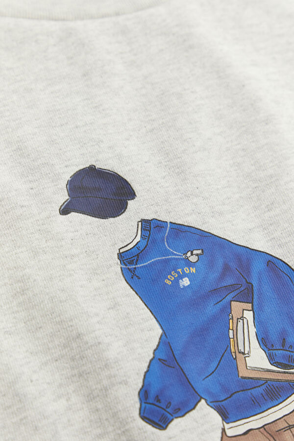 Relax Fit Grey Printed Tshirt 4