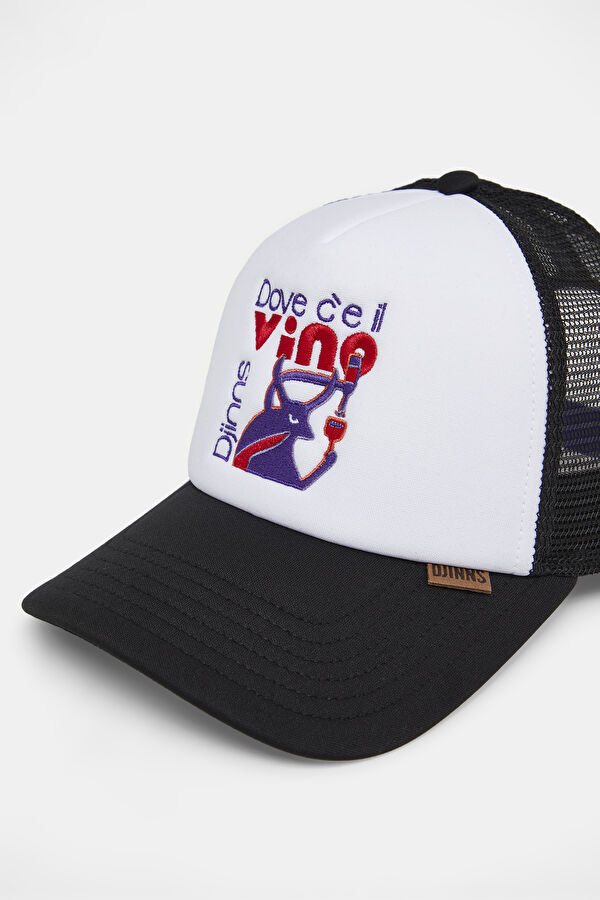 White Printed Hat 3