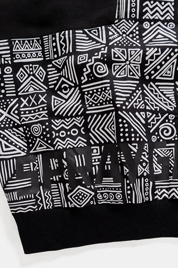 Siyah Relax Kalıp Kapuşonlu Sweatshirt 3