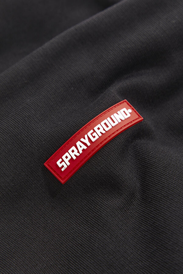 Siyah Relax Kalıp Kapuşonlu Sweatshirt 5
