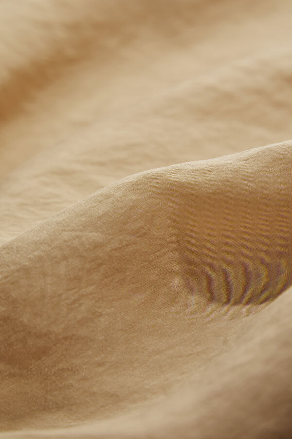 Beige V Neck Dress 4